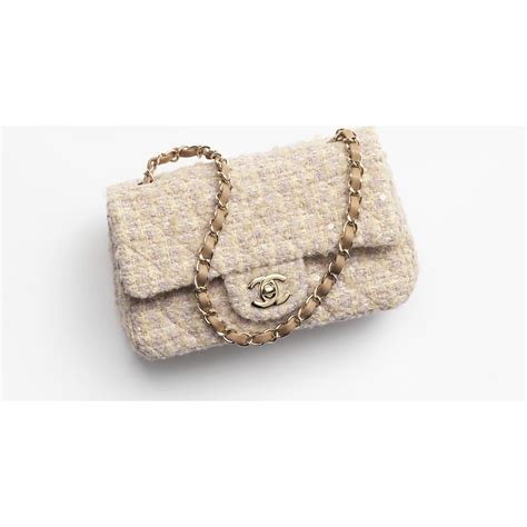 as3609 chanel|Small shopping bag, Cotton, wool tweed, sequins & gold.